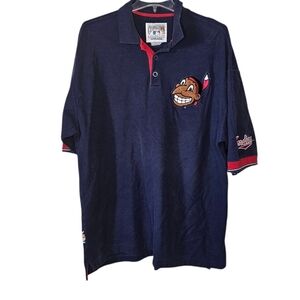 Vintage Cooperstown Collection by Mirage Cleveland Indians Polo Shirt Size XL